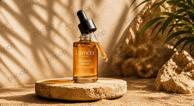 Luméra warm neutral skincare packaging