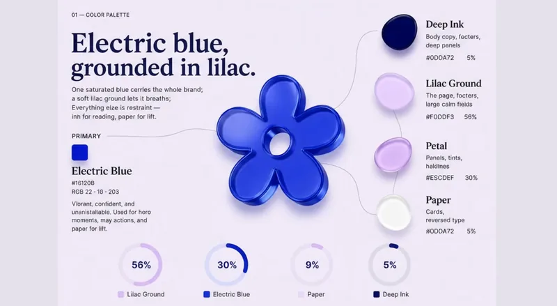 Mini Piko electric blue childrenswear branding
