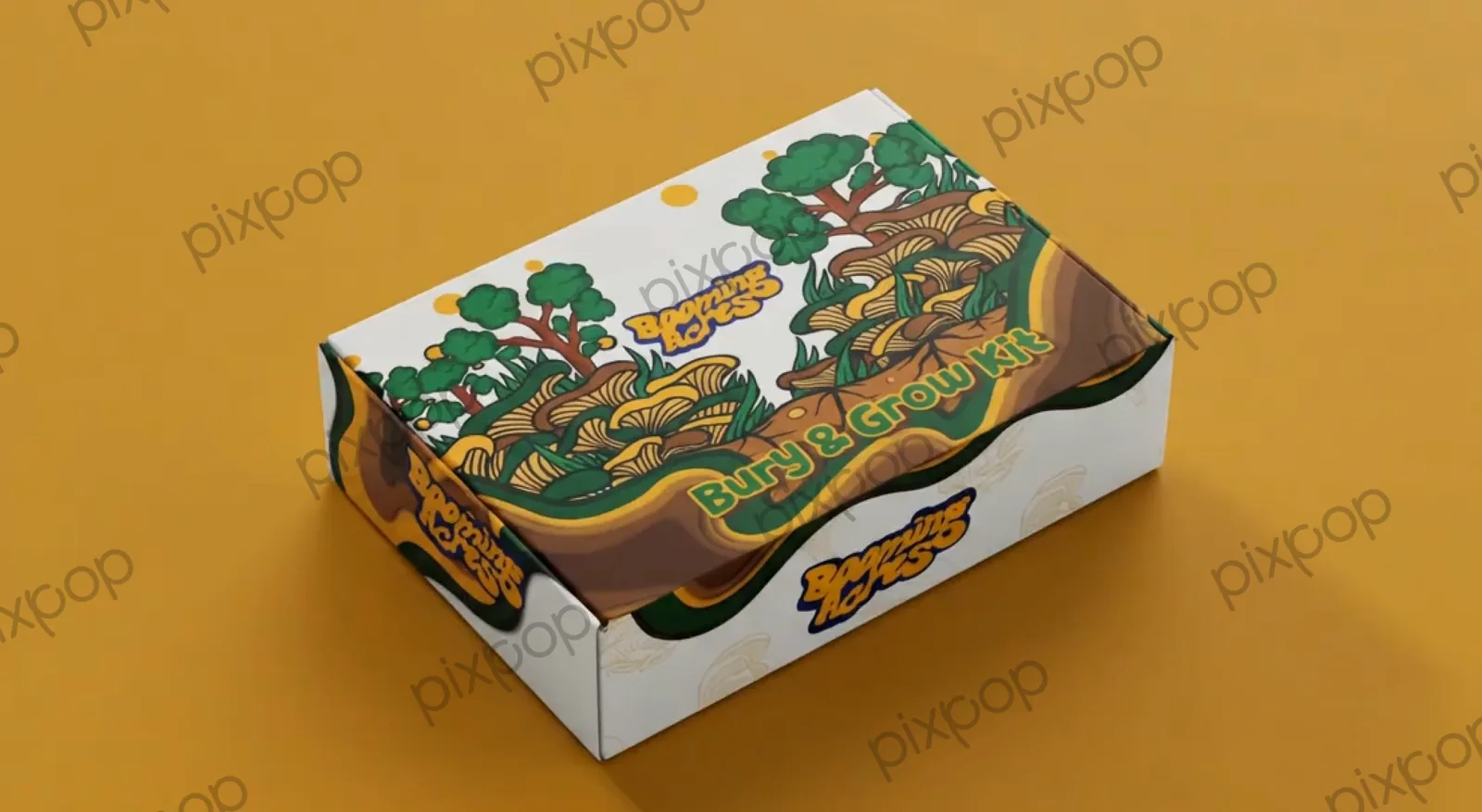 Blooming Acres illustrated gardening packaging