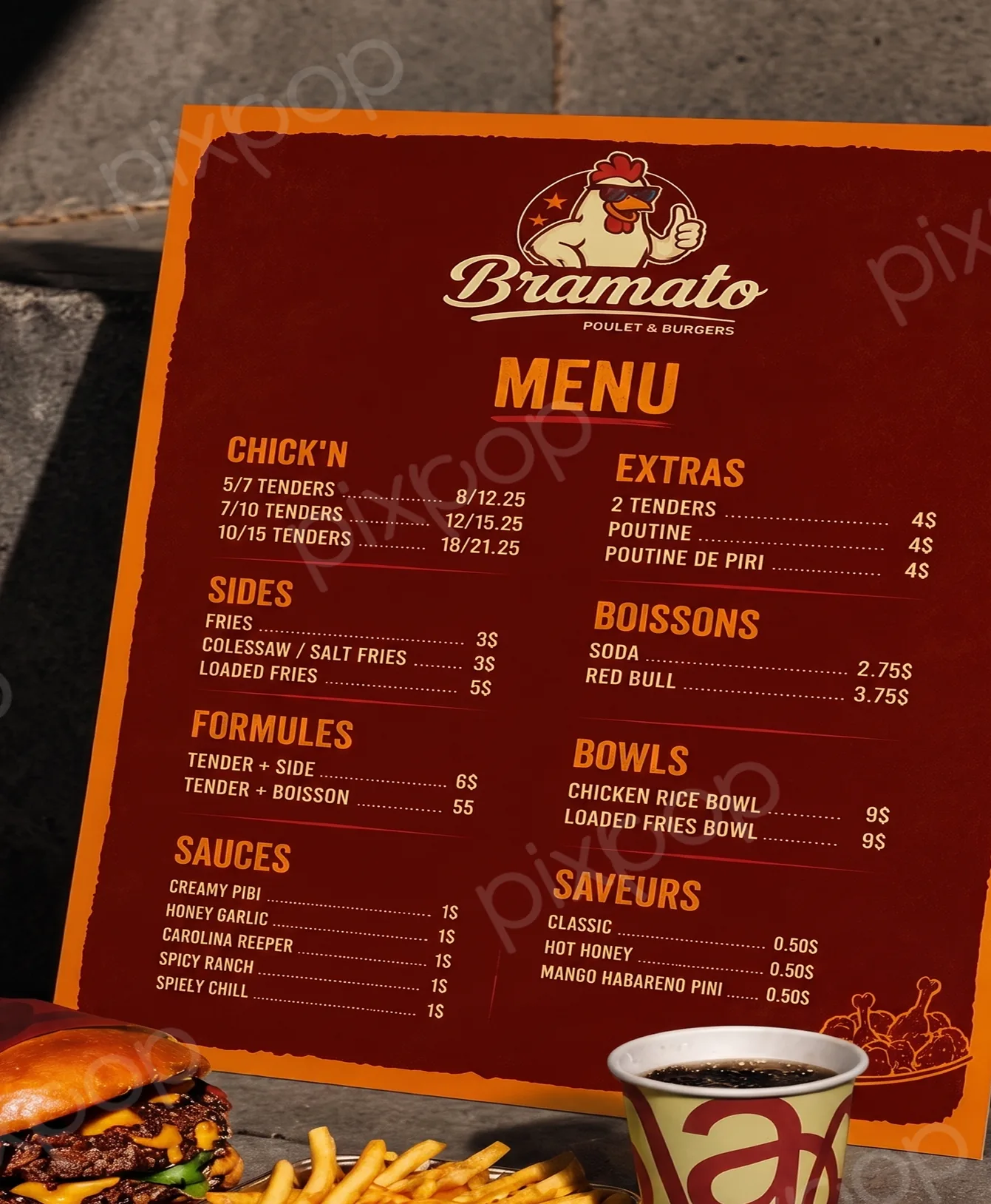 Bramato Burgers design work