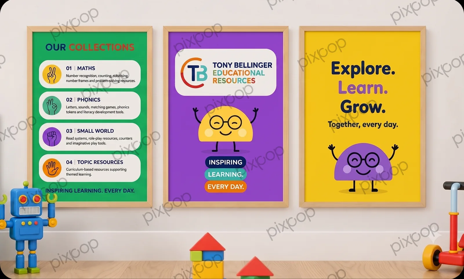 Tony Bellinger Educational Resources design work