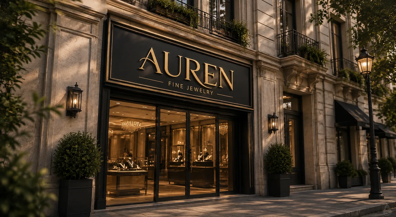 Auren Fine Jewelry burgundy luxury packaging