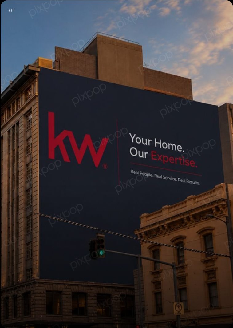 Keller Williams Realty building banner campaign designed by Pixpop Studio