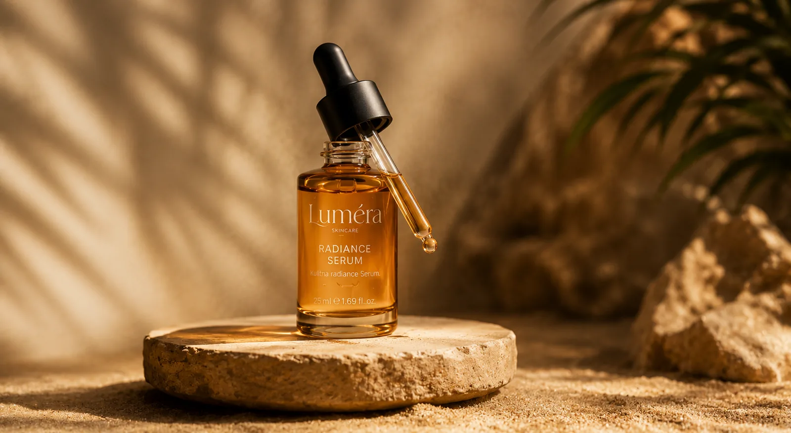Luméra warm neutral skincare packaging