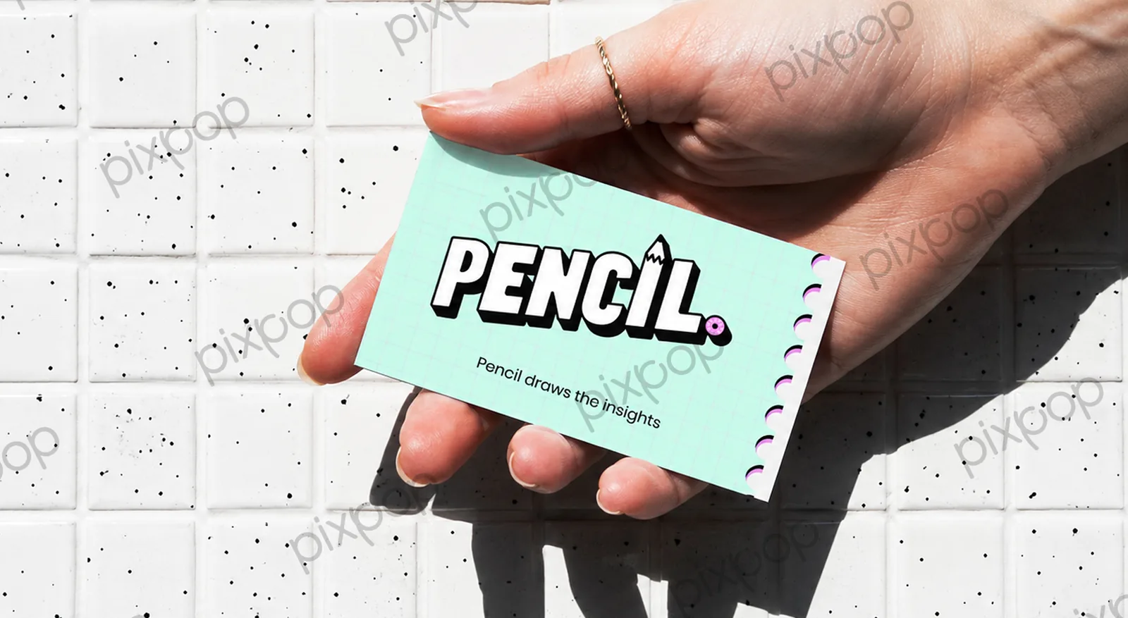 Pencil mint school-supply brand design